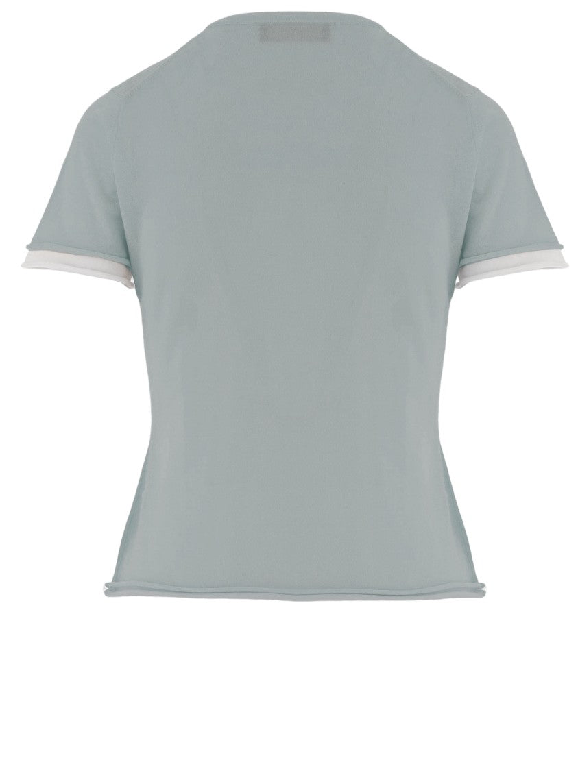 Arch4 Cashmere T-Shirt With Contrasting Edging
