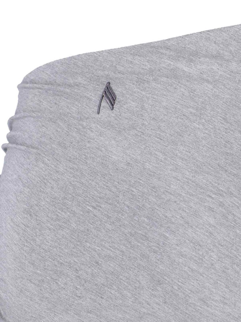 The Attico Asymmetrical Midi Skirt With Draped Details