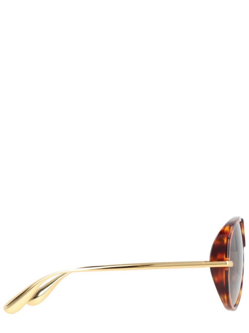 Bottega Veneta Classic Aviator-Style Tortoiseshell Sunglasses
