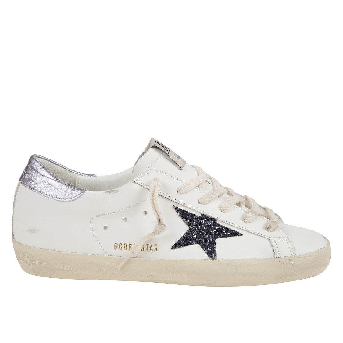 Golden Goose White, Black And Lilac Leather Sneakers