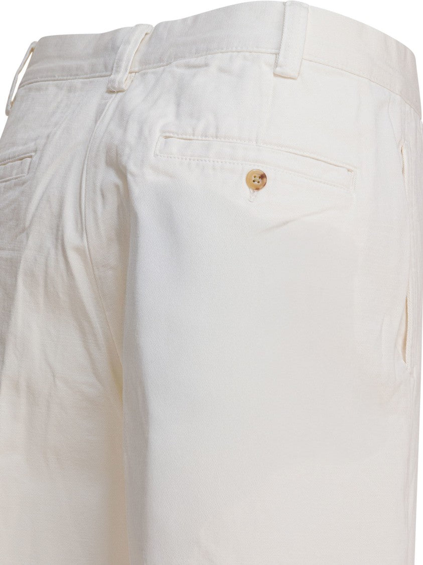 Polo Ralph Lauren Straight Leg Trousers With Mid-Rise Waist