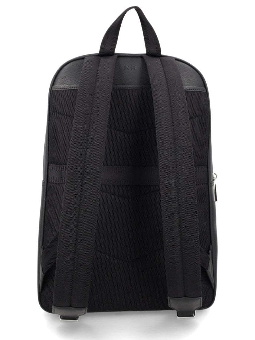 Boss Daxter Smooth Leather Structured Backpack