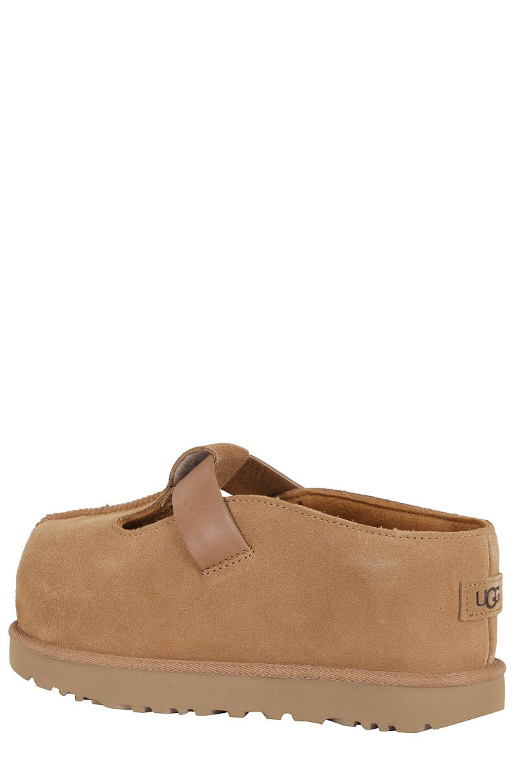 Ugg Chestnut Brown W Goldenstar Hi Clog Lace-Up Leather Clogs
