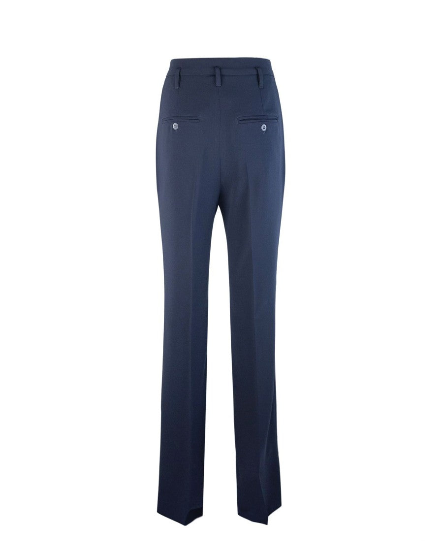 Max Mara Flared Cady Pants With Pressed Crease And Tailored Detailing