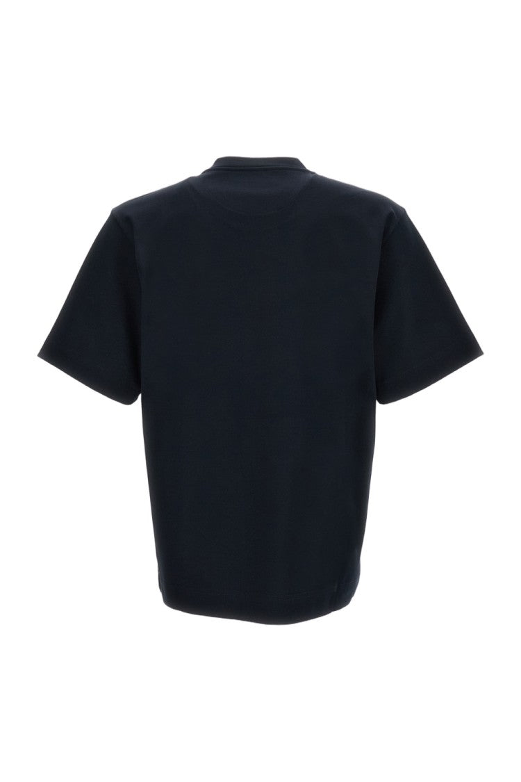 Fendi Crew-Neck T-Shirt With Contrasting Embroidered Motif