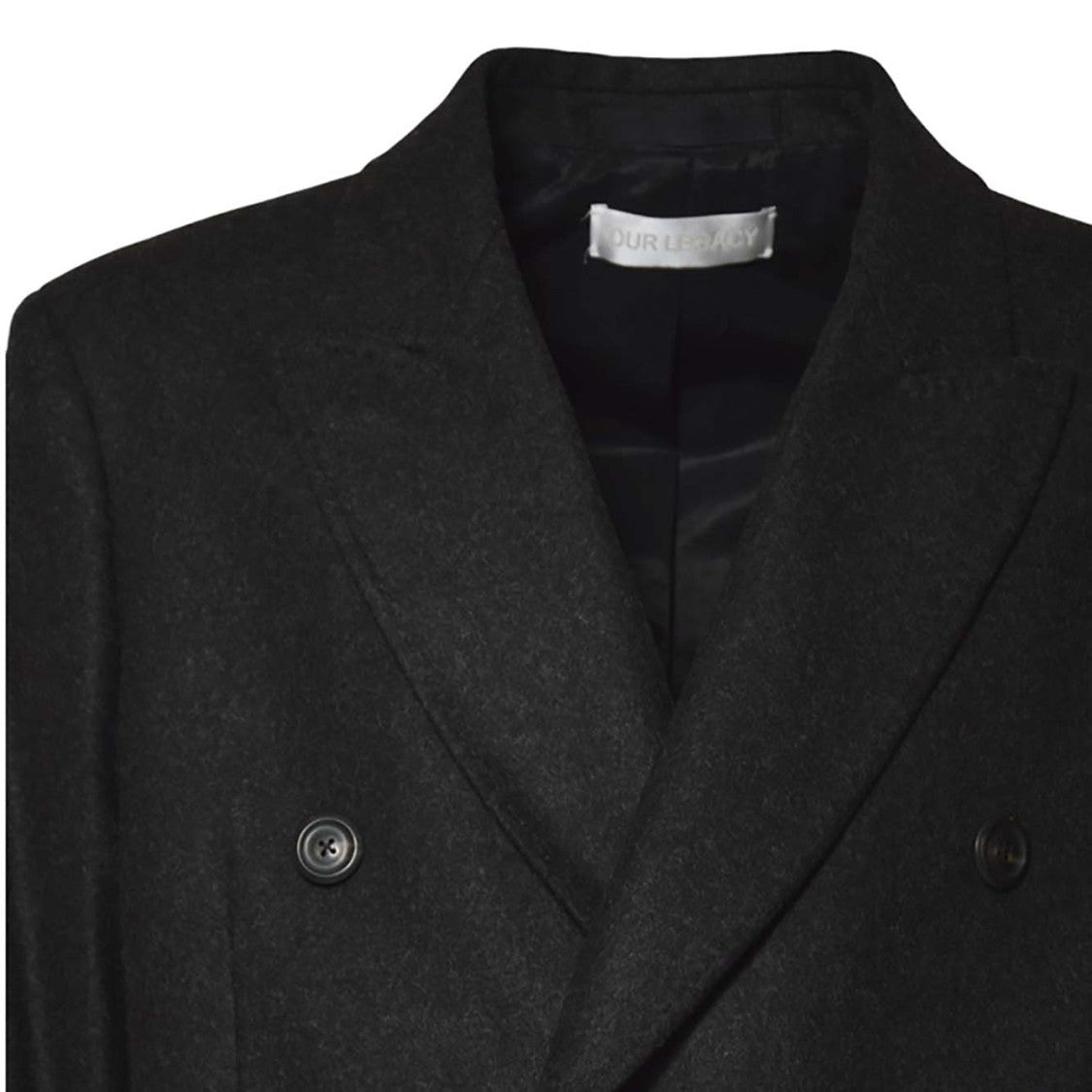 Our Legacy Long Double-Breasted Coat With Classic Lapel And Tailored Silhouette