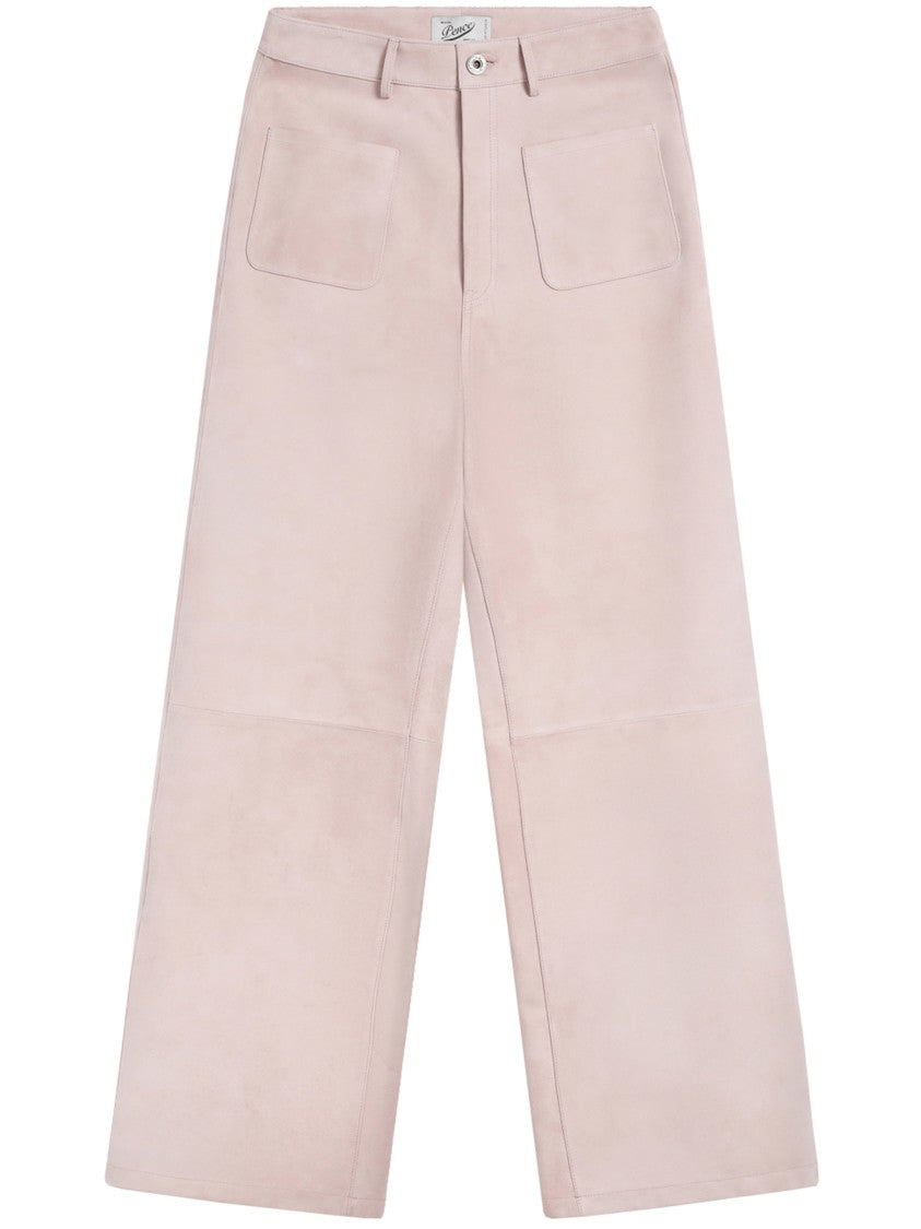 Pence Blush Nora High-Waist Wide-Leg Pants