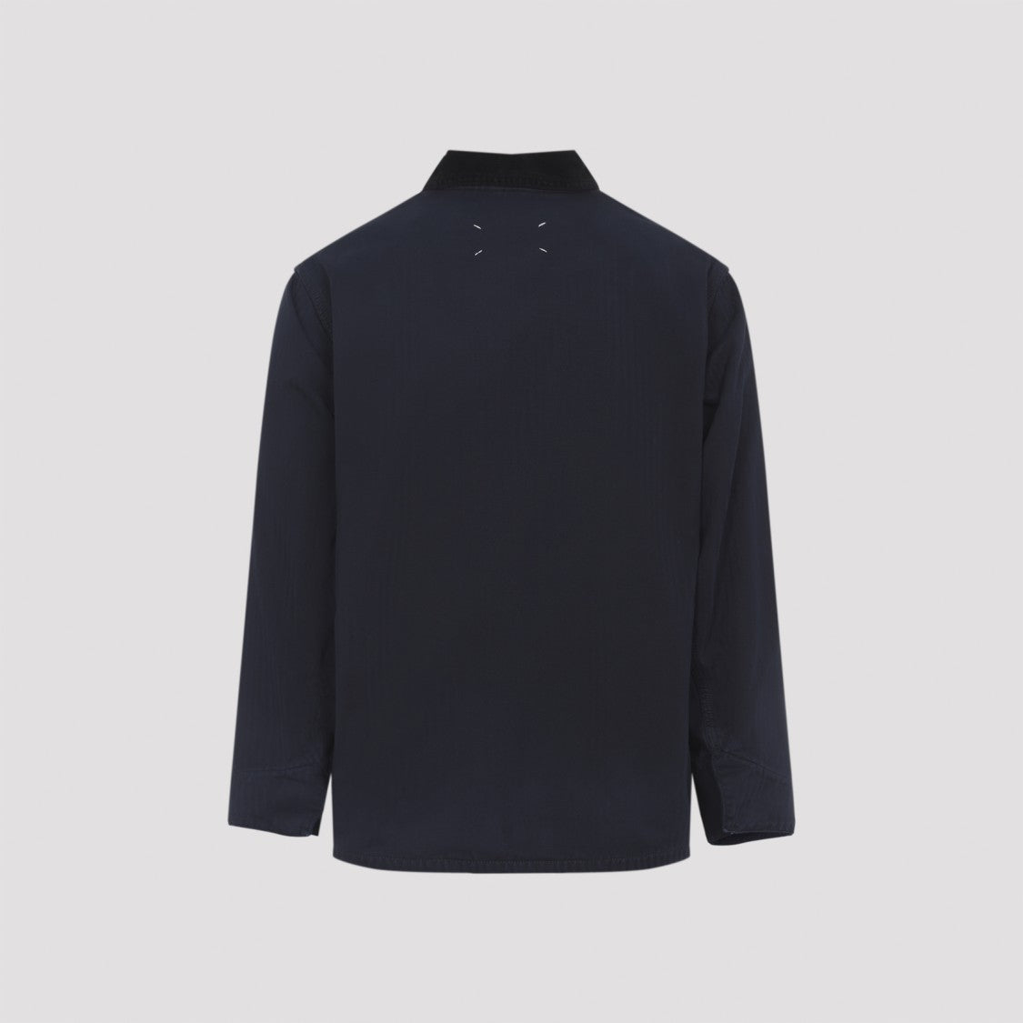 Maison Margiela Stone Washed Navy Blue Cotton Sportsjacket