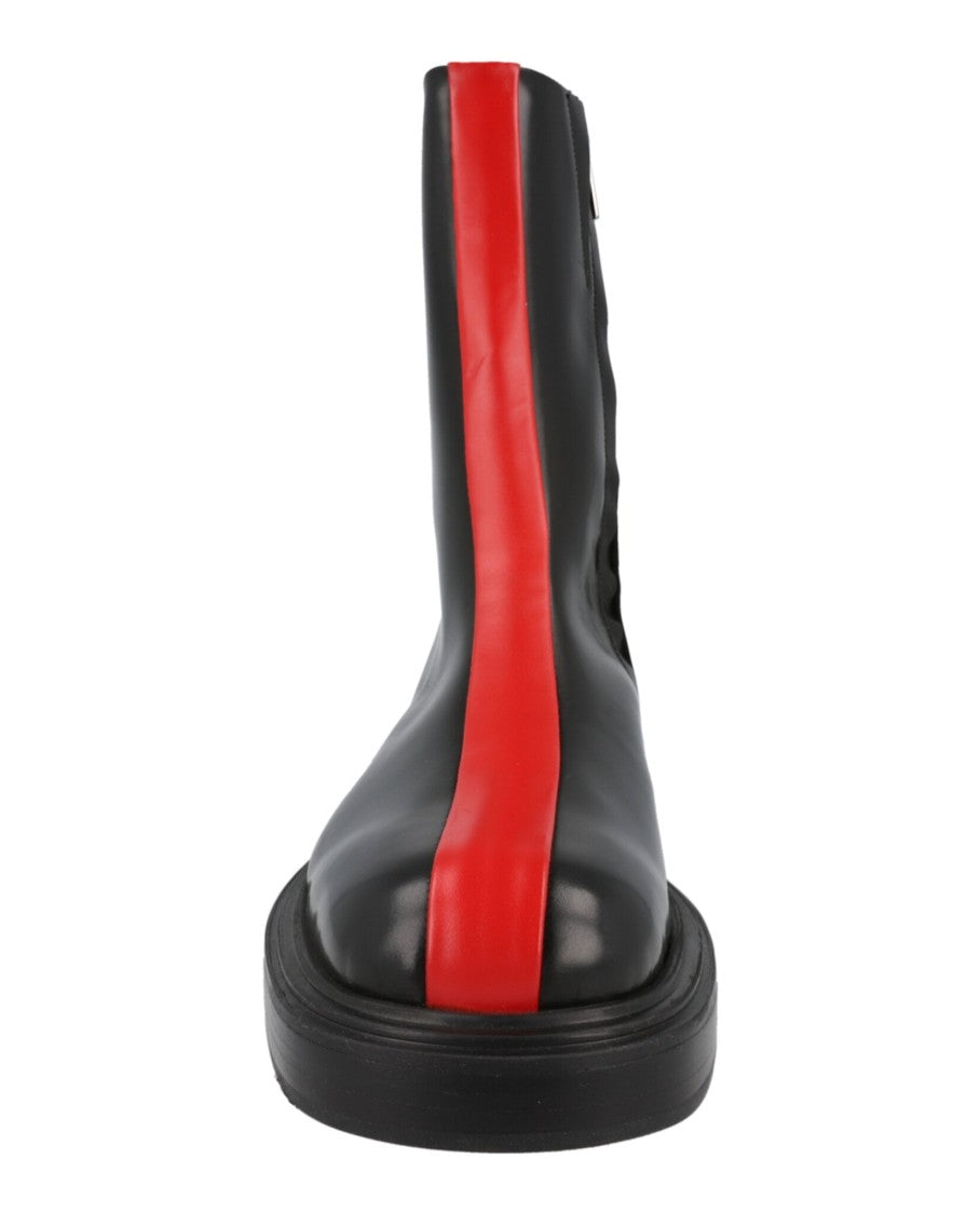 Ferragamo Florentia Contrasting Insert Ankle Boots