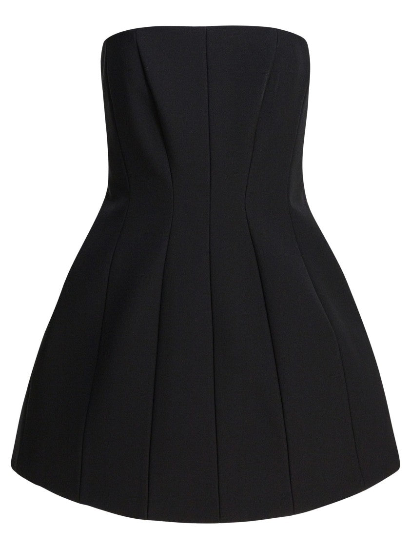 Max Mara Strapless Black Dress With Flared Silhouette