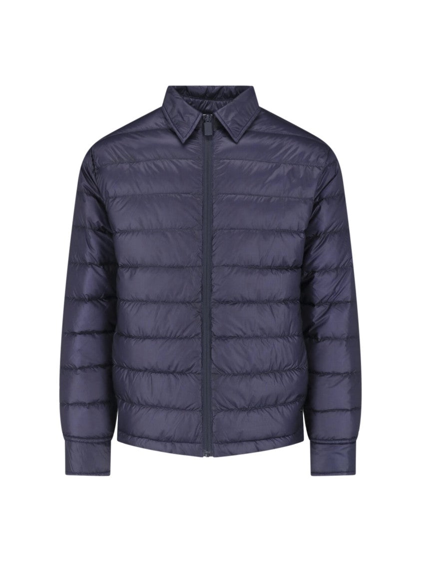 Aspesi Blue Quilted Nylon Jacket