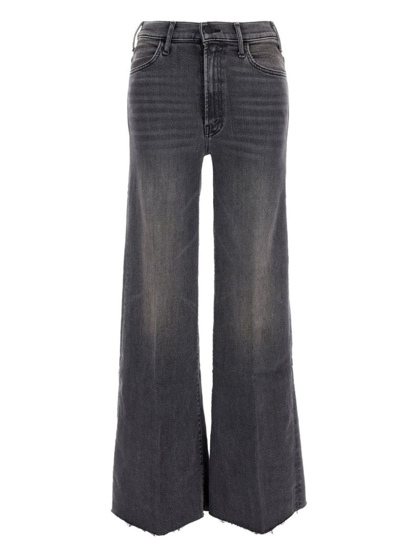 Mother Wide-Leg Cropped Jeans With Raw Hem Detailing