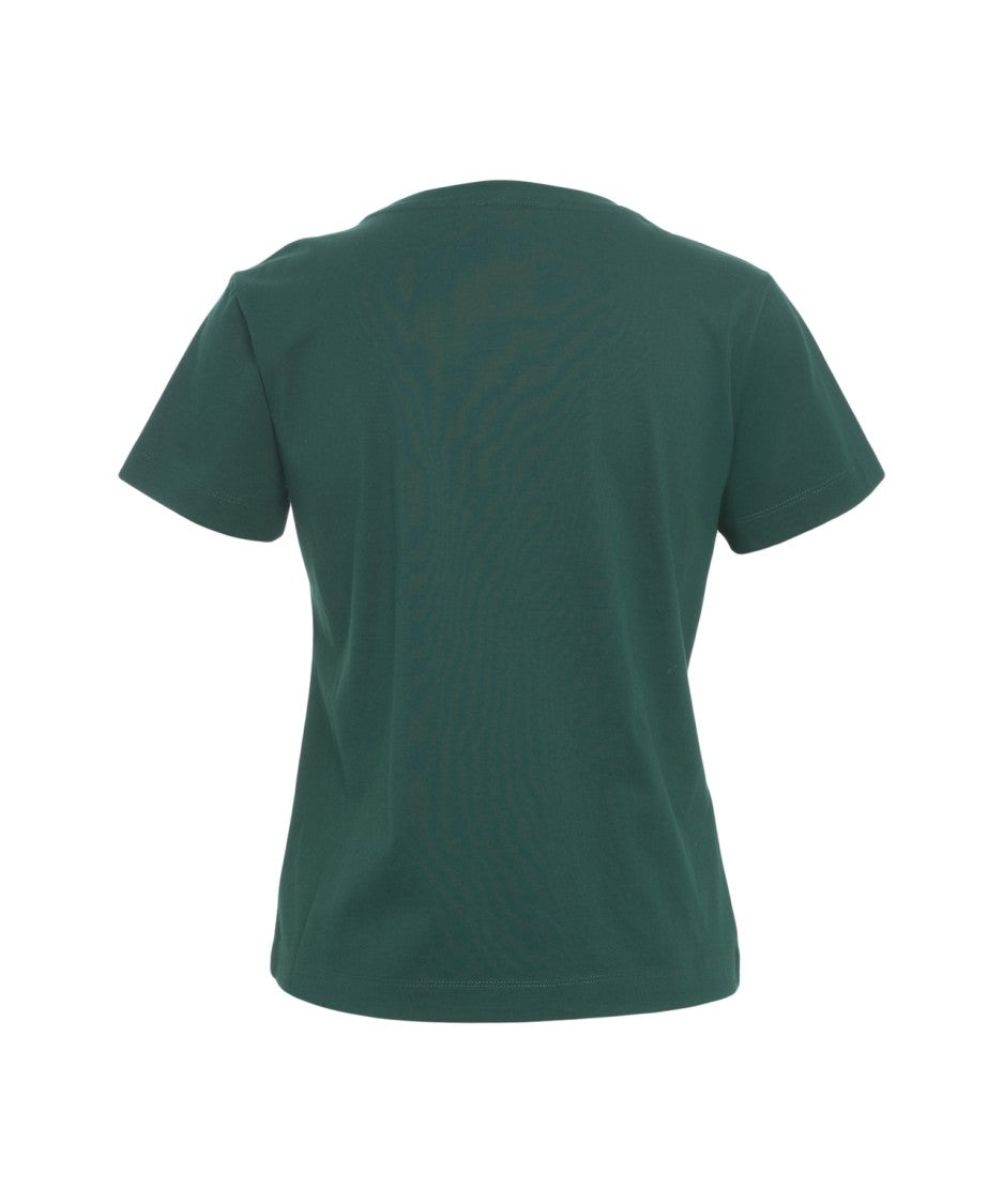 Pinko Crew Neck T-Shirt With Love Swallows Appliqué