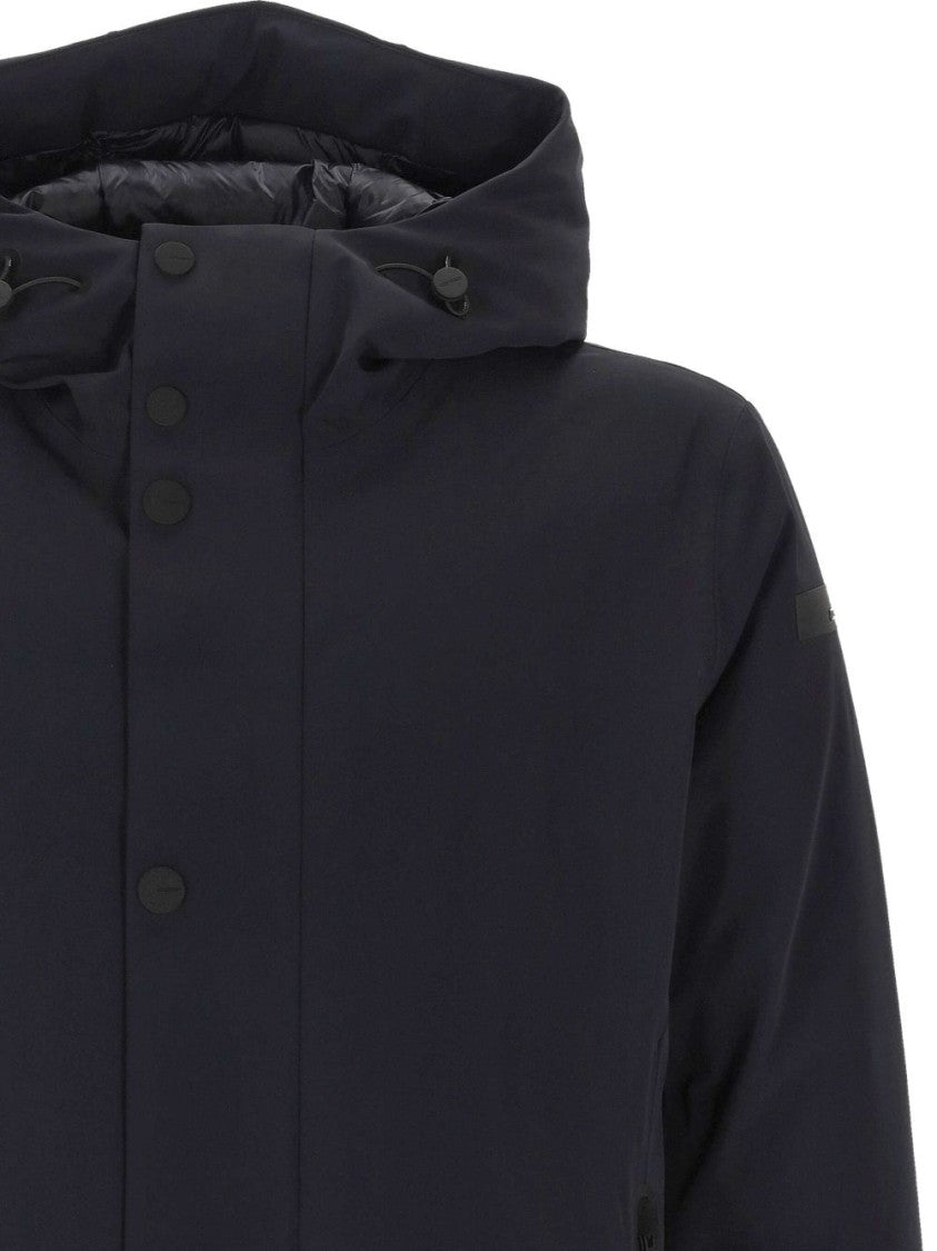 Rrd Classic Blue Jacket With Zipper And Stand-Up Collar