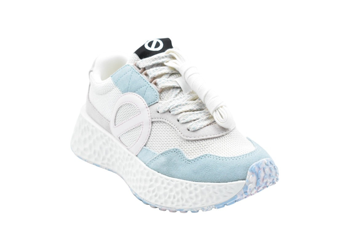 No Name Blue Suede Fabric Textured Sole Sneakers