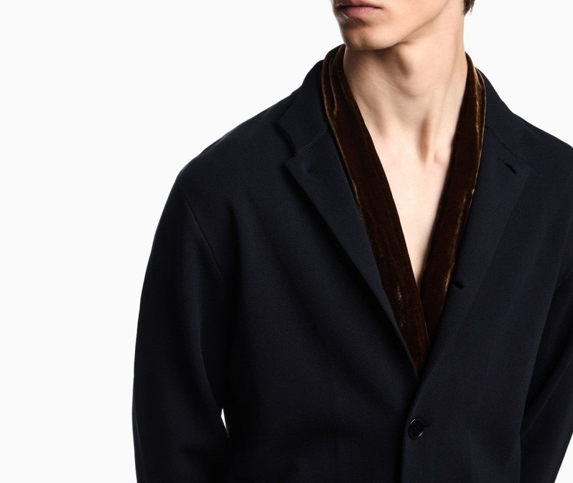 Emporio Armani Guru Collar Black Blazer