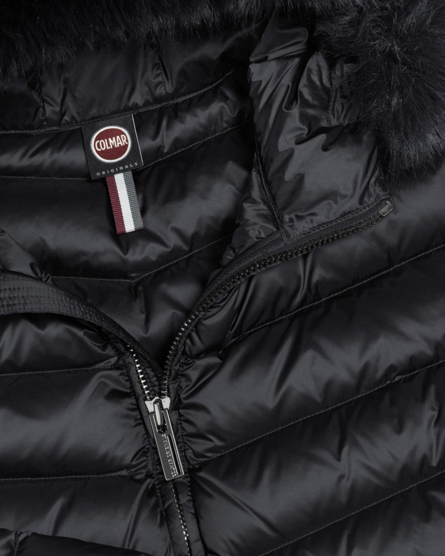 Colmar Quilted Down Coat With Detachable Synthetic Fur Hood