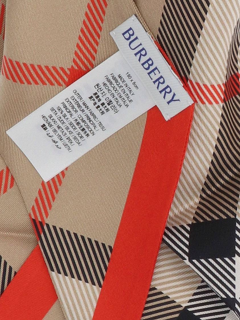 Burberry "Check" Silk Foulard – Beige
