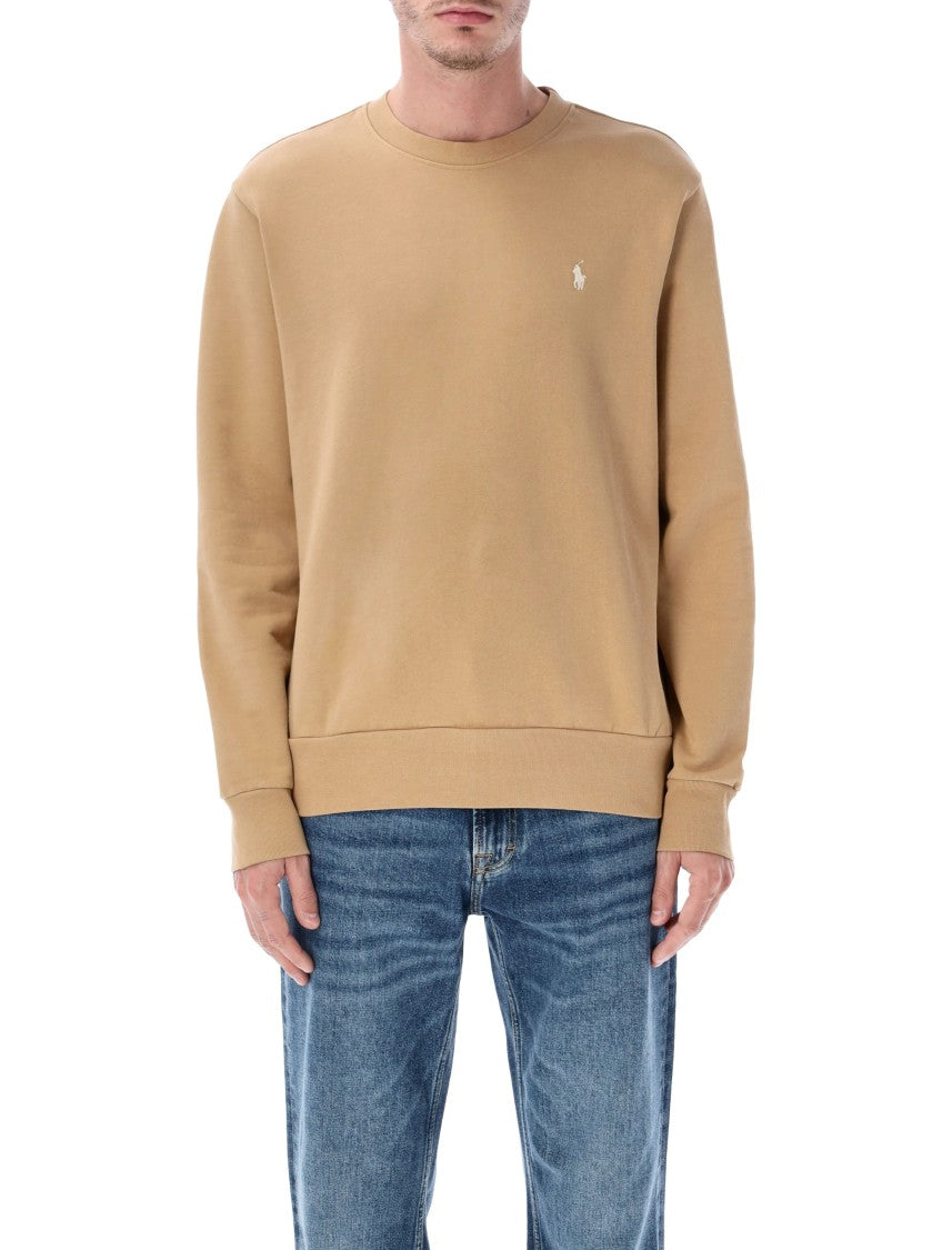 Polo Ralph Lauren Classic Rl Beige Cotton Sweatshirt