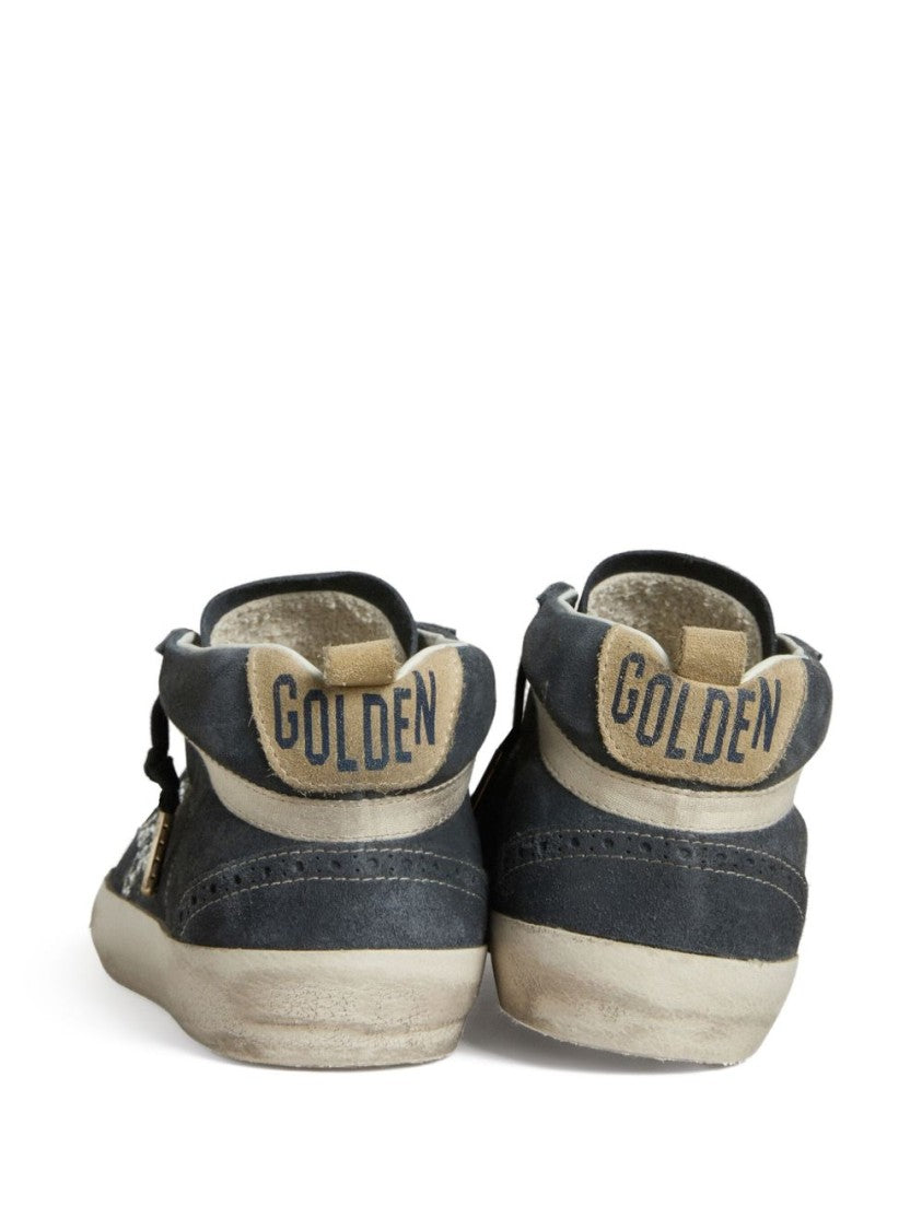 Golden Goose Suede Distressed Mid-Top Sneakers