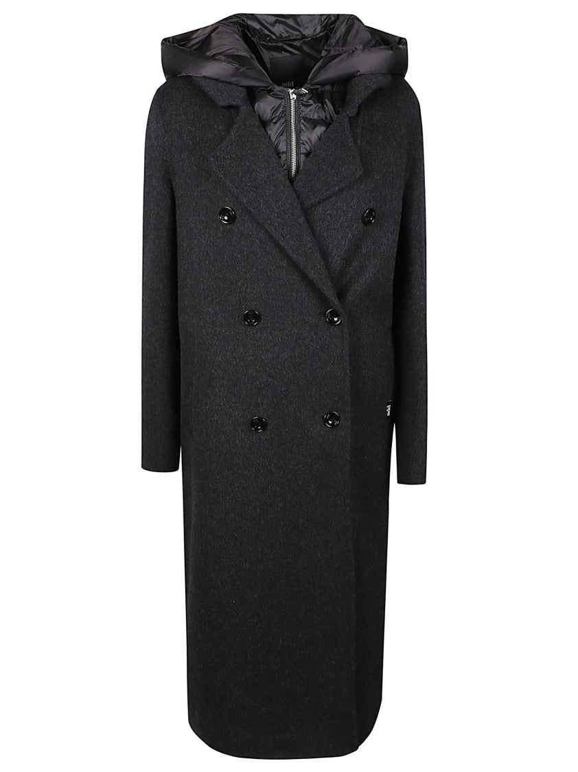 Add Double-Breasted Hooded Parka