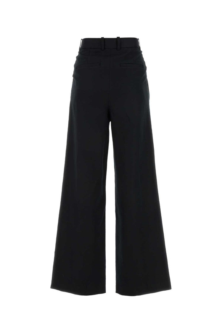 Loulou Studio Black Cotton Blend Idai Palazzo Pant