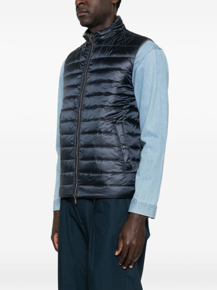 Herno Quilted Sleeveless Jacket With High Collar