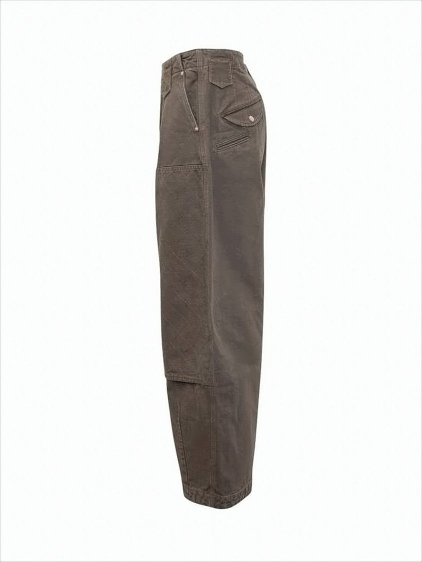 Kenzo Textured Cotton Straight Pants