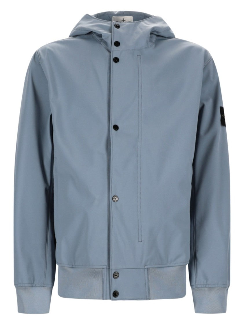 Stone Island Polyester Structured Hooded Matte Parka Jacket