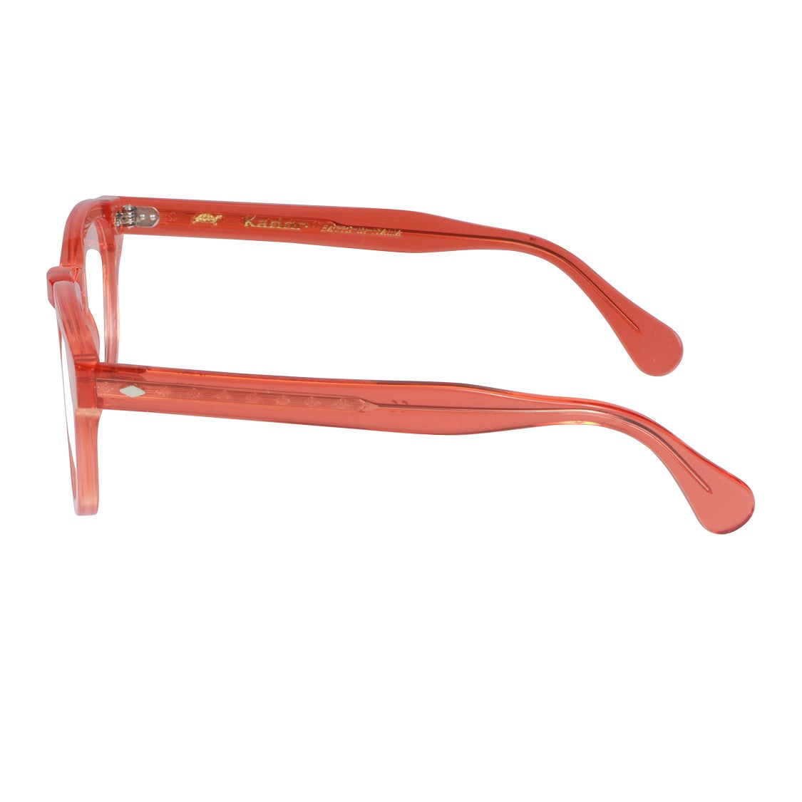 Kador Jolly Cal 49 Translucent Coral Pink Rounded Square Eyeglasses