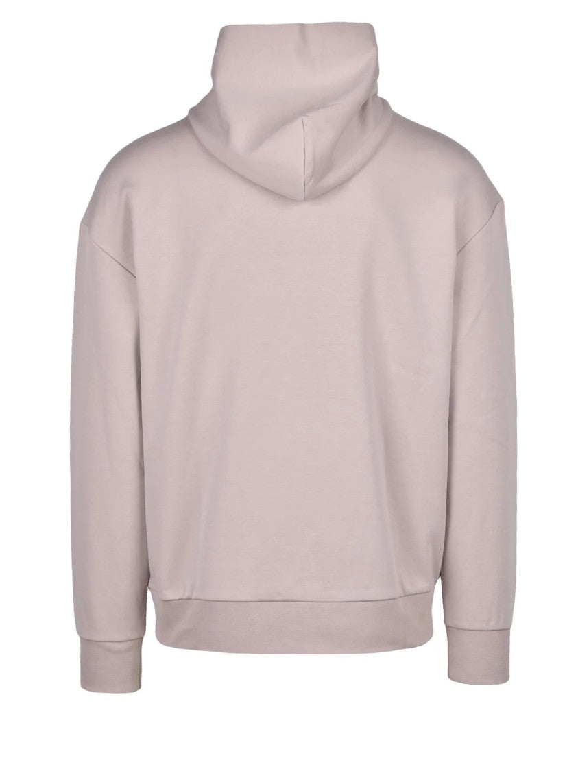 Calvin Klein Beige Cotton-Blend Drawstring Hoodie