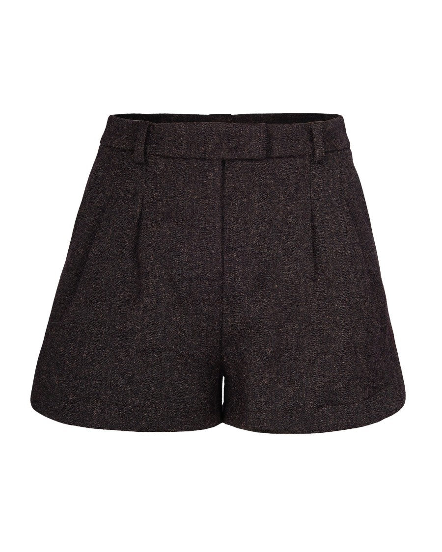 Patrizia Pepe Textured Effect Structured Shorts With Regular Waist And Voluminous Hem