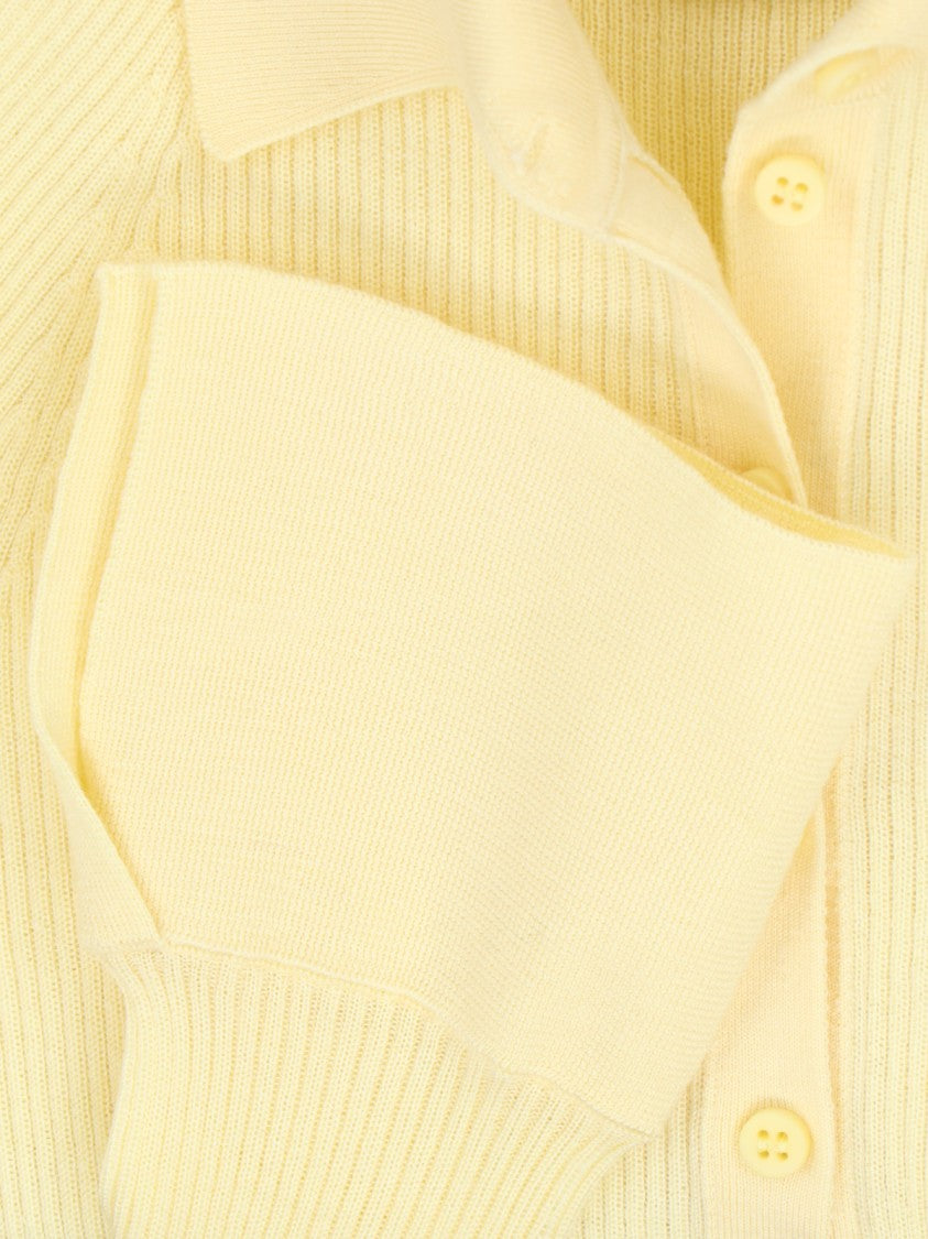 Sa Su Phi Ribbed Cashmere-Silk Polo With Classic Collar