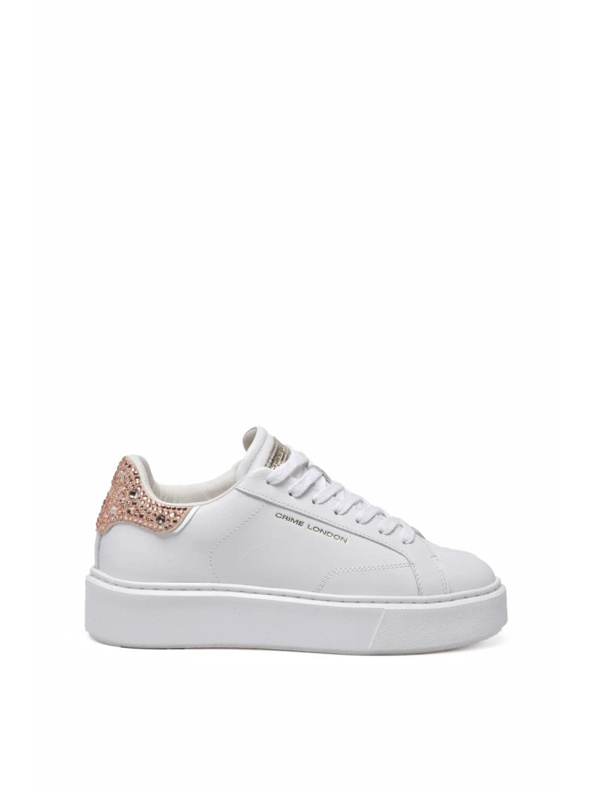 Crime London White Leather Extralight Sneakers