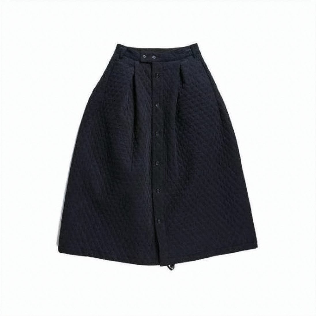 Engineered Garments Quilted A-Line Midi Skirt With Front Button Closure