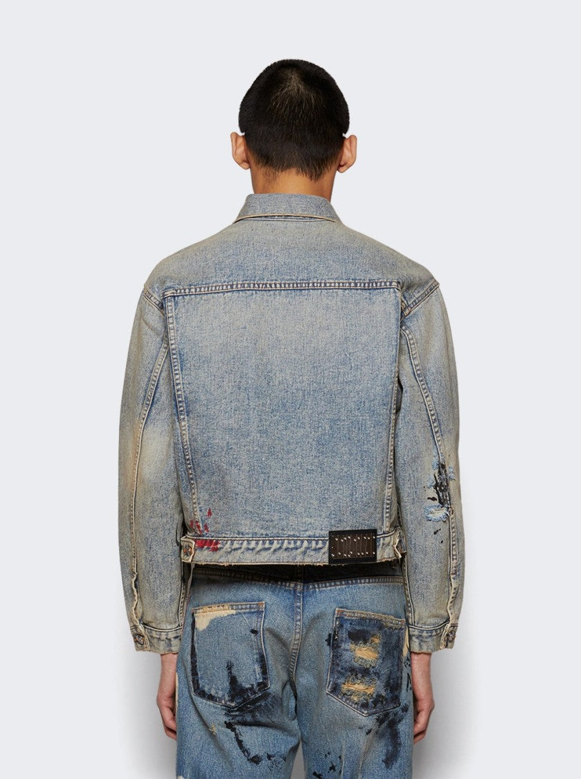Earthling Vip Oil Change Denim Jacket Light Blue