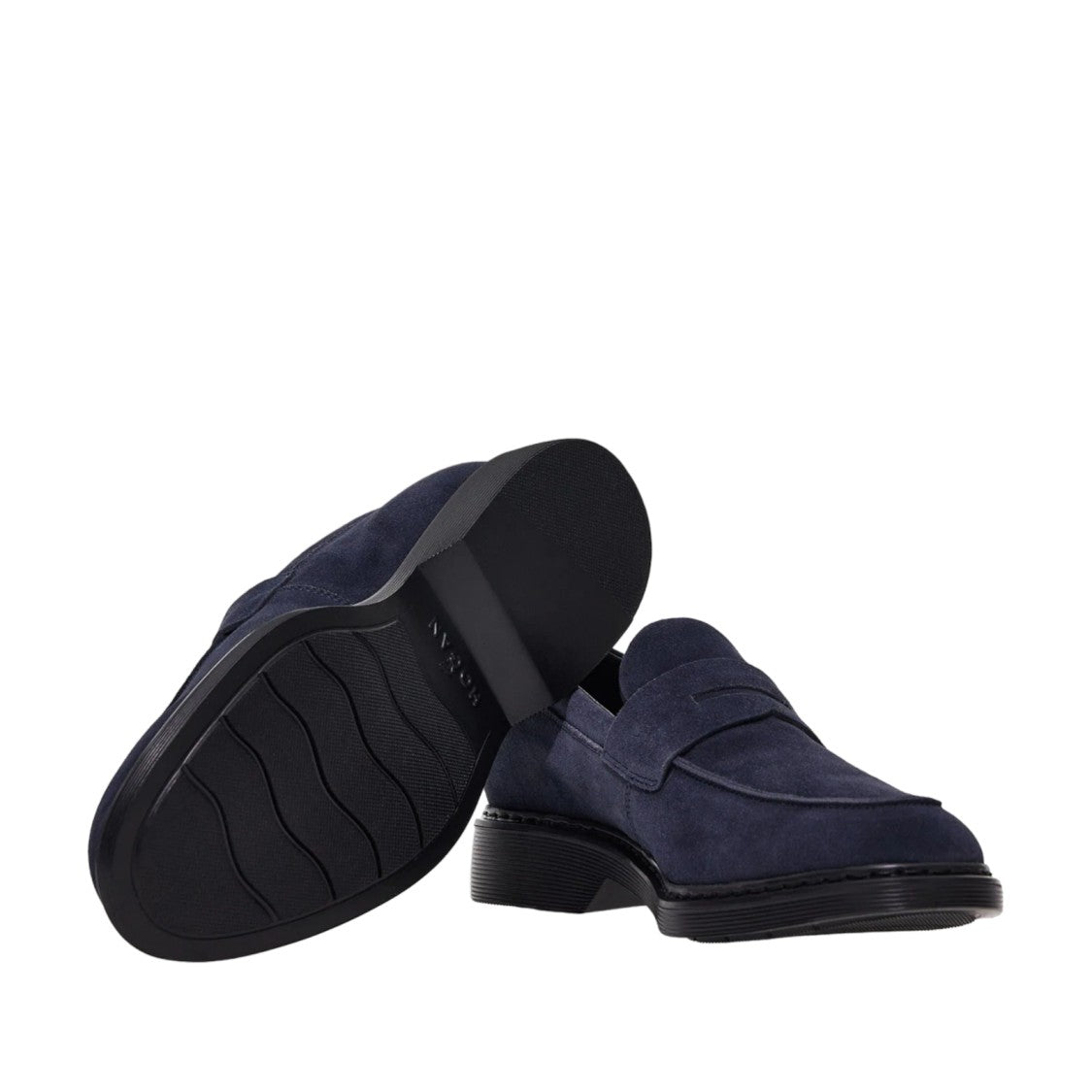 Hogan Deep Navy Suede Loafers