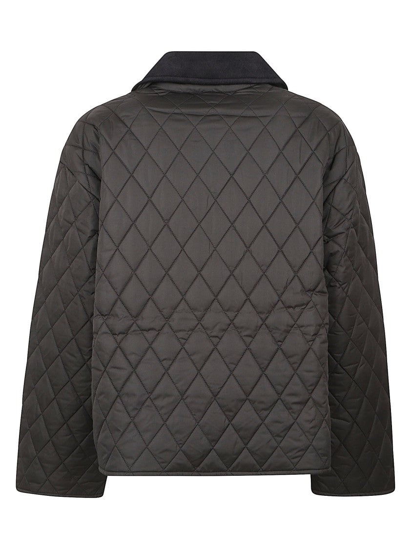 Barbour Quilted Jacket With Contrasting Corduroy Details