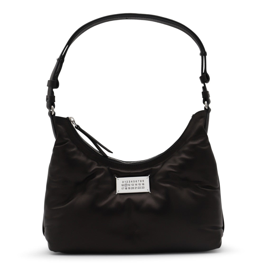 Maison Margiela Black Leather Glam Slam Hobo Bag