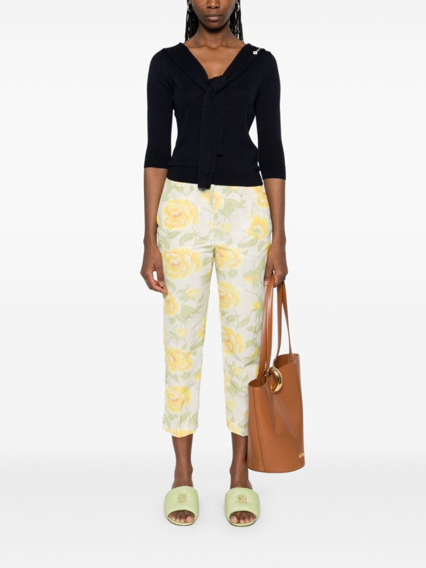 Kenzo Sunflower Yellow Cropped Tailored Trousers
