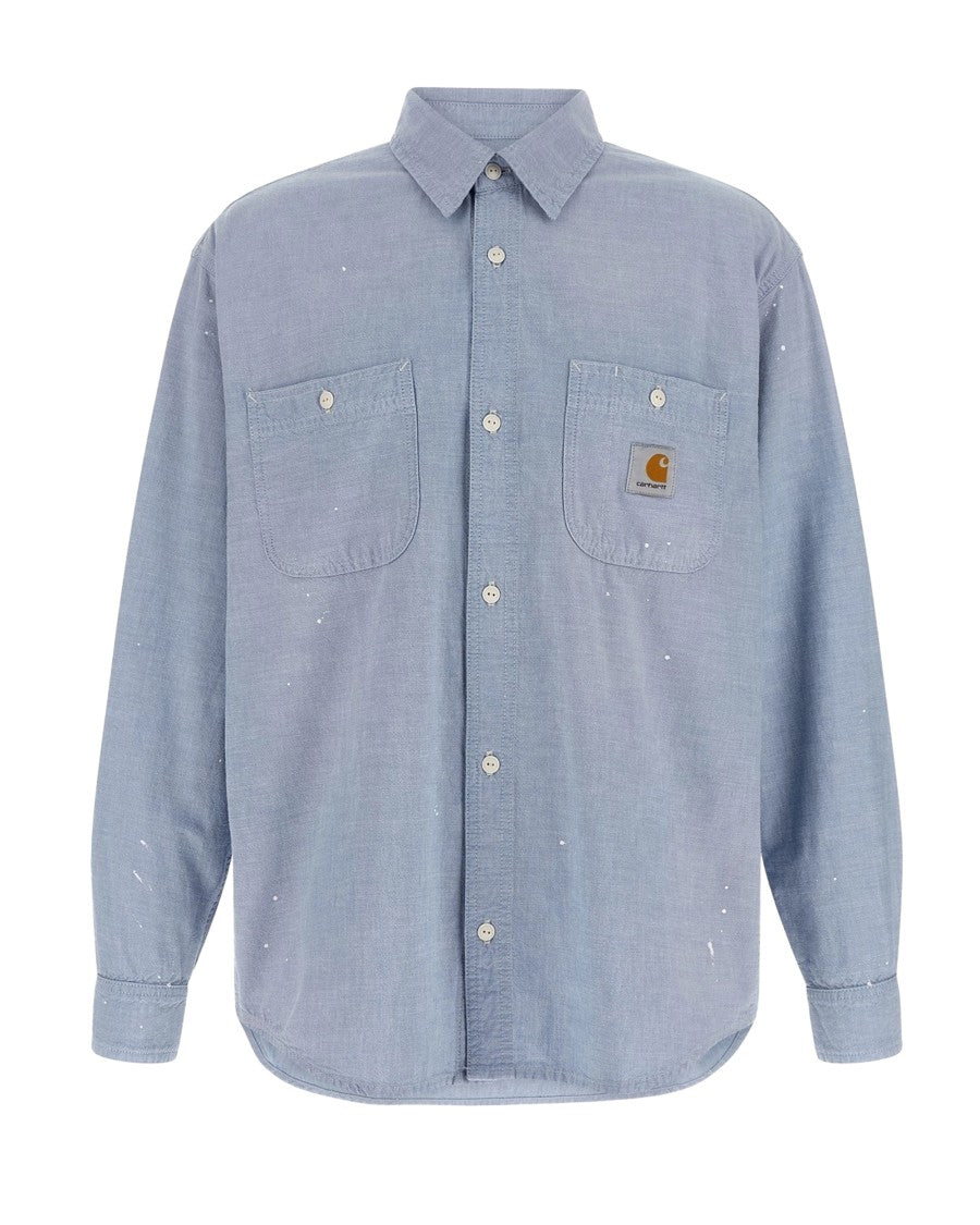 Carhartt Wip Winston Chambray Painter Faded Cotton Shirt