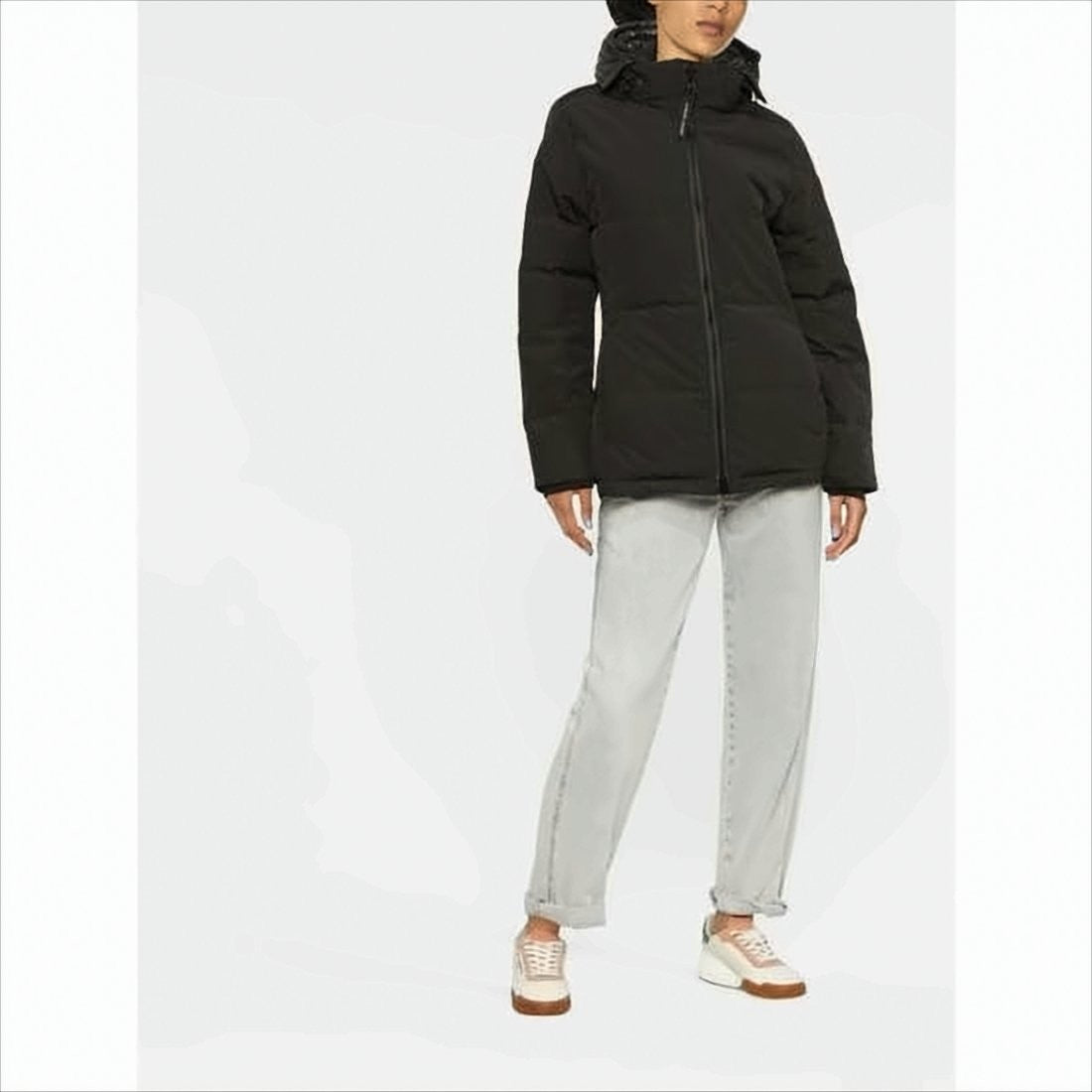 Canada Goose Quilted Black Down Jacket With Hood