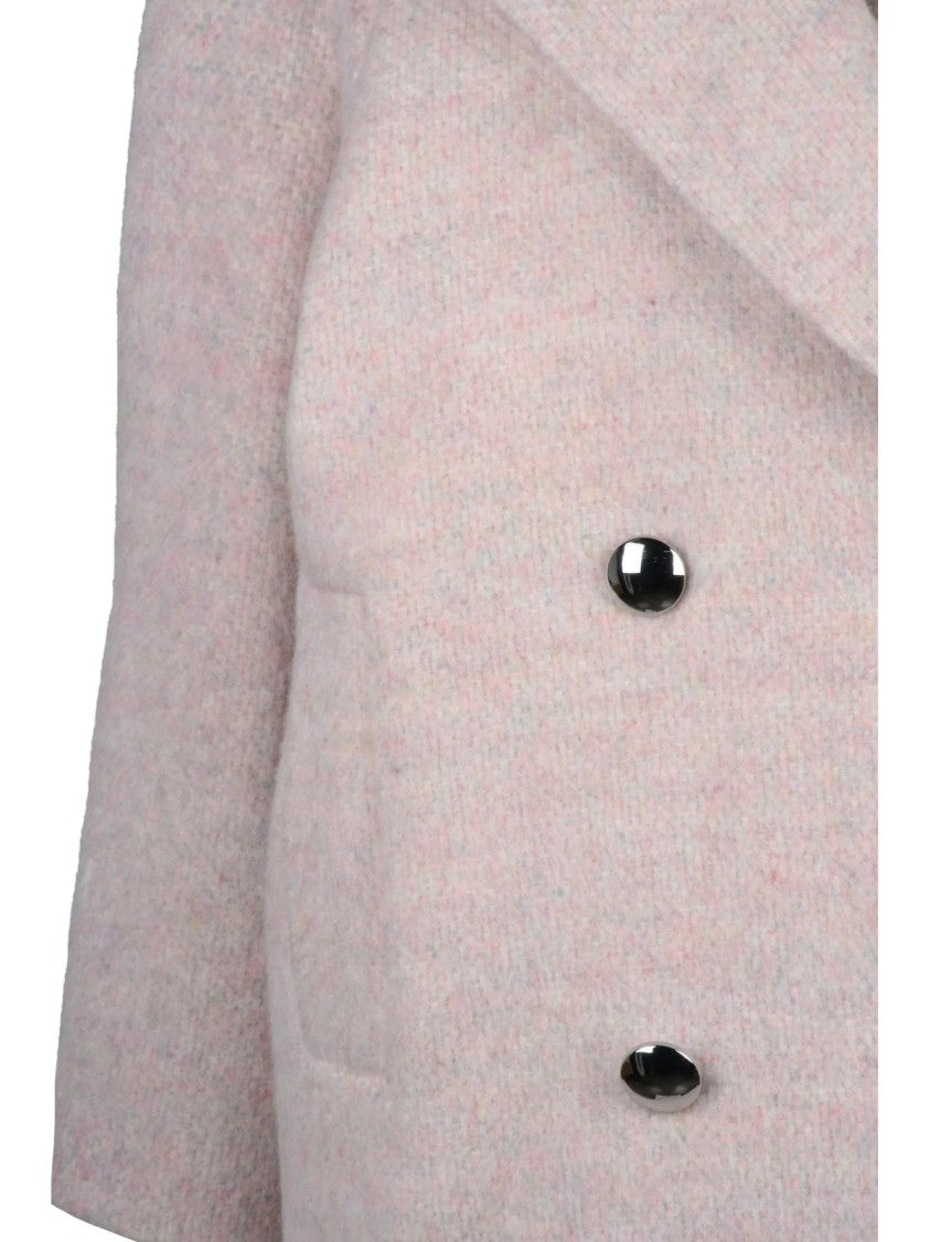 Twinset Actitude Pink Double-Breasted Coat