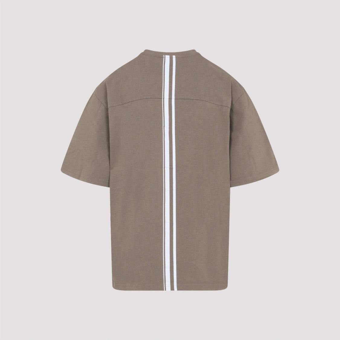 Mordecai Taupe T-Shirt With Sporty Stripes