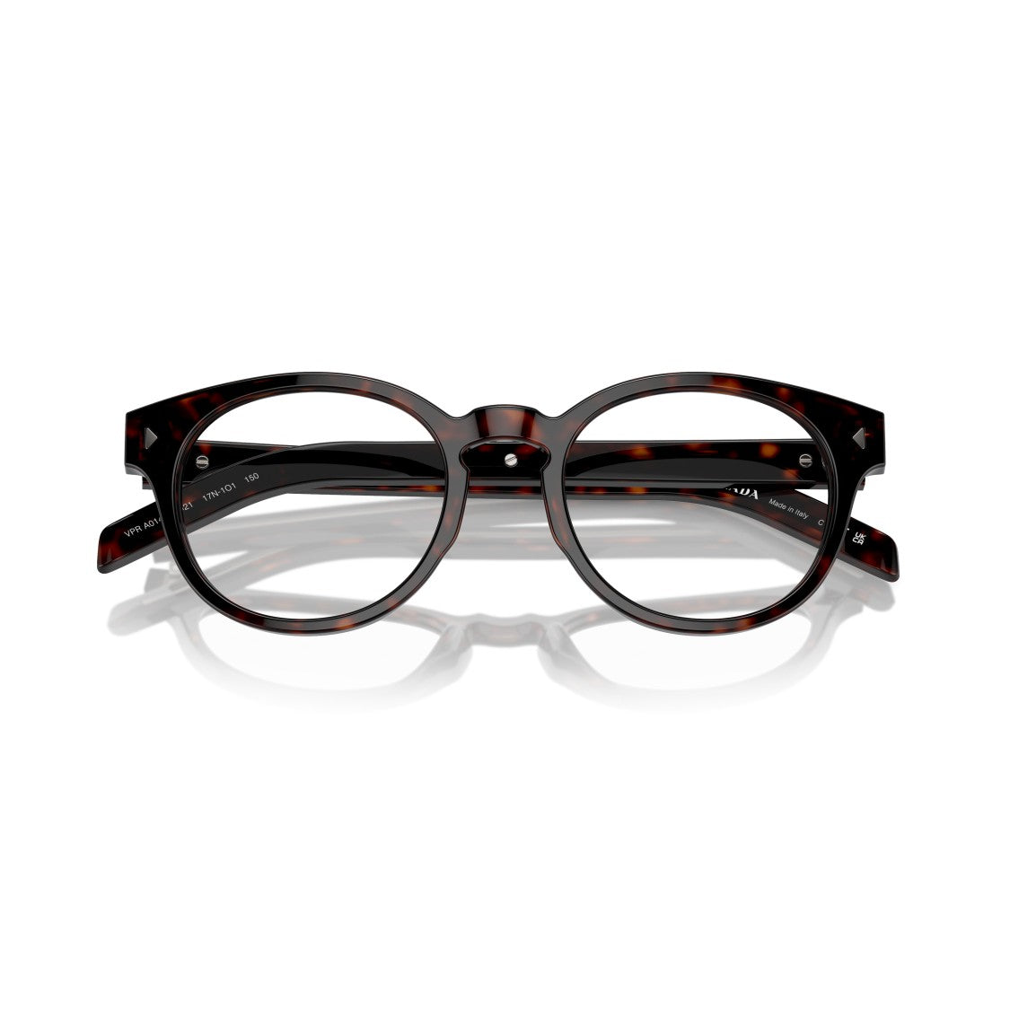 Prada 0Pr A14v Round Tortoiseshell Acetate Eyeglasses