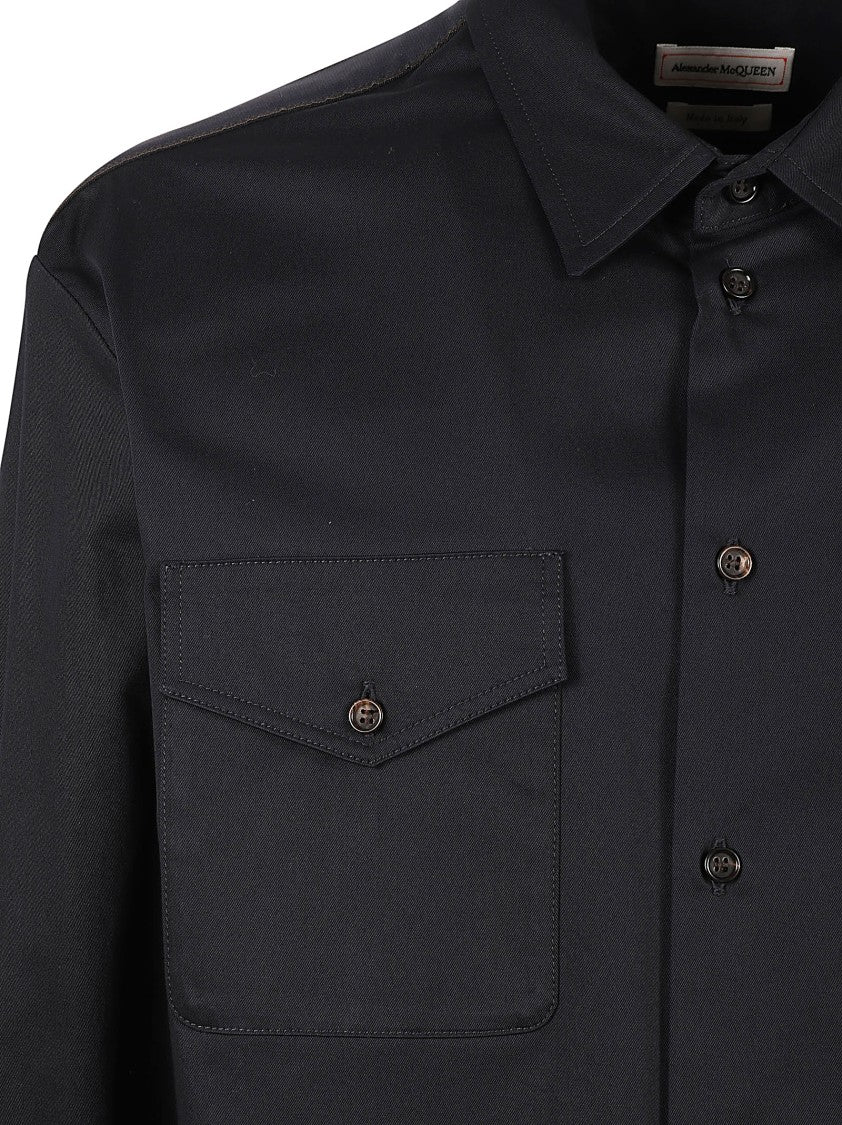 Alexander Mcqueen Structured Button-Up Shirt With Chest Pockets