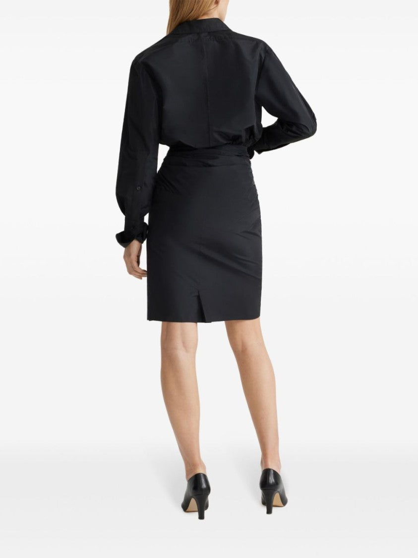 Patou Gathered Detail Mini Dress