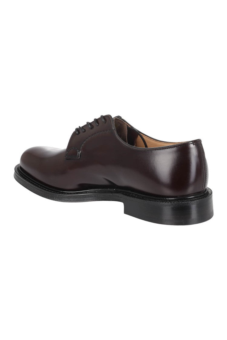 Church's Shannon Burgundy Polished Leather Lace-Up Shoes