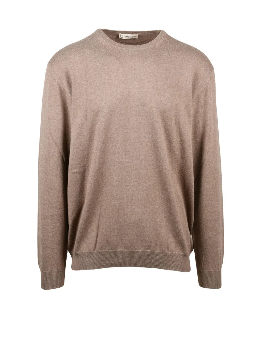 Cashmere Company P. Cashmere Blend Crewneck Sweater In Neutral Beige
