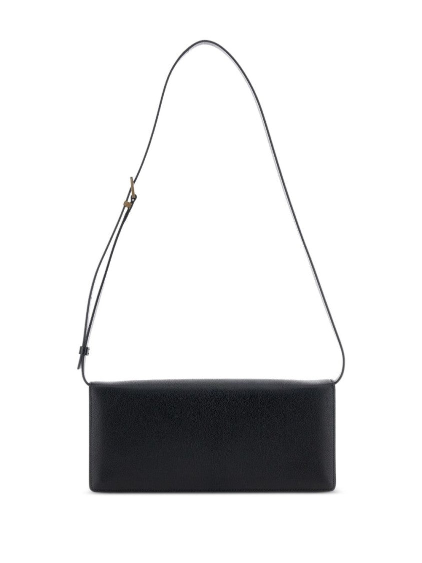 Tom Ford Shoulder Bag In Supple Black Leather